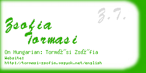 zsofia tormasi business card